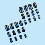 Starry Galaxy Press-On Nails for Parties, Daily Wear, and Special Occasions (Black) - Image 4