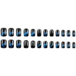 Starry Galaxy Press-On Nails for Parties, Daily Wear, and Special Occasions (Black) - Image 5