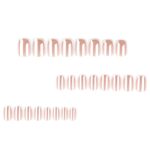 Press-on Nails for Daily Wear, Events, & DIY Manicures, Reusable & Easy to Apply At Home (Nude pink and metallic silver-white) - Image 4