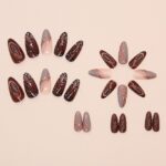 Reusable Press-On Nails for Daily Wear, Parties, and Special Occasions (Brown) - Image 2