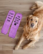 Funny Cozy Socks for Dog Lovers, Perfect Christmas, Birthday, Gifts for Mom, Wife, Dog Moms (Purple) - Image 3