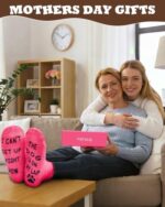 Funny fuzzy socks perfect for cozy at-home moments, great gift for dog lovers (bright pink) - Image 4