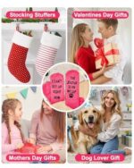 Funny fuzzy socks perfect for cozy at-home moments, great gift for dog lovers (bright pink) - Image 7