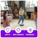 Indoor Hover Soccer Ball for Kids 5-12, Light-Up Fun for Birthday Gifts and Games (iridescent transparent) - Image 3