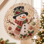 Festive DIY Crystal Art Christmas Hanging, Perfect for Windows, Mantels, Trees & Entryways (red)