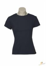 5x Womens 100% Cotton T-Shirt Plain Basic Tee Casual Top in Navy Blue - Image 9