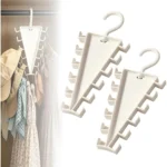 2 Packs Multifunctional V-Shape Rotating Hanger, 12-Hook Space-Saving Closet Organizer for Home & Travel Use