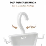 2 Packs Multifunctional V-Shape Rotating Hanger, 12-Hook Space-Saving Closet Organizer for Home & Travel Use - Image 3