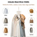 2 Packs Multifunctional V-Shape Rotating Hanger, 12-Hook Space-Saving Closet Organizer for Home & Travel Use - Image 5