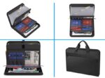 Black Fireproof Waterproof Accordion File Organiser, 11 Pockets Expanding Document Folder with Colour-Coded Tabs & Handle, Dustproof U-Disk Passports Card Bag for Home Office Travel (26 × 36 × 5 cm) - Image 6