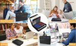 Black Fireproof Waterproof Accordion File Organiser, 11 Pockets Expanding Document Folder with Colour-Coded Tabs & Handle, Dustproof U-Disk Passports Card Bag for Home Office Travel (26 × 36 × 5 cm) - Image 7