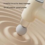 Mini Massage Gun - Portable Percussion Massager with 14 x 3.6 cm massage head and 4 Heads , USB-C Rechargeable Muscle Relief Device for Neck, Back, Legs - Compact White Handheld Deep Tissue Vibrator for Women & Travel - Image 3