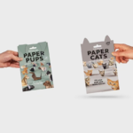 2 Pack Cat and Dog pattern DIY 3D Paper animal Origami Kit -  Sheets Foldable animal Craft Set - Creative Desktop Decoration, Kids Art Activity and Stress Relief Toy - Unique Pet Lover Gift