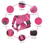 Tactical Dog Harness and Leash Set - L size Black Oxford No Pull Vest and Black 1.85m Hands Free Nylon Lead - Adjustable Walking Gear for Medium Dogs - Image 4