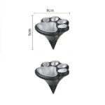 4 Pack Solar Paw Print Garden Lights (White light) - 9 cm Outdoor LED Ground Stake Lights with Dusk Activation for Lawn, Pathway, Yard and Garden Decoration - Image 6