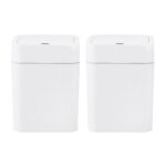 Artiss Rubbish Bin 12L 2-Pack Sensor Kitchen Automatic Motion Touchless White - Image 4