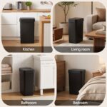 Artiss Rubbish Bin 50L Sensor Kitchen Automatic Motion Plastic Touchless Black - Image 9