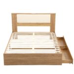 Artiss Queen Bed Frame with 2 Drawers, PU Leather Headboard & Charging Station - Image 4