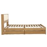 Artiss Queen Bed Frame with 2 Drawers, PU Leather Headboard & Charging Station - Image 5