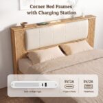 Artiss Queen Bed Frame with 2 Drawers, PU Leather Headboard & Charging Station - Image 6