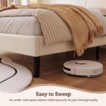 Artiss Double Bed Frame with USB Charging and Side Storage Shelves Beige - Image 7