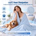 Giselle Cooling Blanket 140cm x 210cm Single Summer Quilt Sleepers Double Sided - Image 3