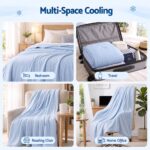 Giselle Cooling Blanket 240cm x 210cm King Summer Quilt Sleepers Double Sided - Image 5