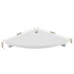 Artiss 4pc Corner Floating Wall Shelf Wall Mounted Display Rack Round Edge White - Image 3