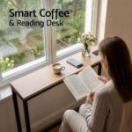 Artiss Set of 2 Narrow Sofa Console Tables with Charging Station, Wood - Image 7