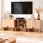 Artiss Modular TV Unit Storage Cabinet Adjustable Shelf Robot-Vac Friendly Pine