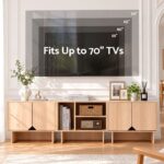 Artiss Modular TV Unit Storage Cabinet Adjustable Shelf Robot-Vac Friendly Pine - Image 8