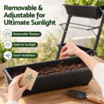 Green Fingers 5 Tier Vertical Raised Garden Bed Mobile Planter Box with Locking Wheels - Image 3