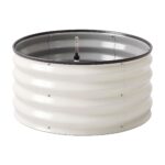 Green Fingers Self Watering Round Garden Bed Galvanised for Balcony Deck 60x60x30cm - Image 9
