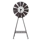 Gardeon Garden Windmill Metal Outdoor Yard Decor 120cm Bronze - Image 4