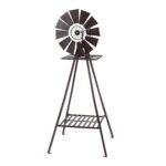 Gardeon Garden Windmill Metal Outdoor Yard Decor 160cm Bronze - Image 2