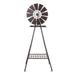 Gardeon Garden Windmill Metal Outdoor Yard Decor 160cm Bronze - Image 4