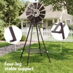 Gardeon Garden Windmill Metal Outdoor Yard Decor 160cm Bronze - Image 7