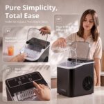 LUVIMO 12kg Ice Maker Machine Full Open Cover Deep Clean - Black - Image 6