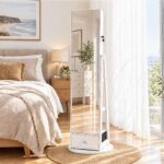 Artiss 360° Rotating Jewelry Cabinet Full Length Mirror, White - Image 11