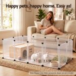 i.Pet Pet Dog Playpen 20 Panels with Baseboard DIY Enclosure Small Animal Rabbit Pen - Image 9