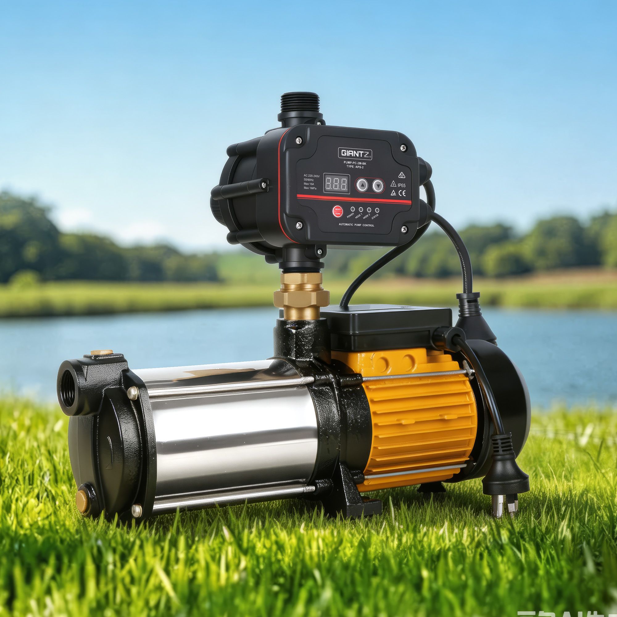 PUMP-ST5-25-OG-2M-00 Giantz 5-Stage Water Pump Auto Controller Farm Irrigation Stainless Max. 2500W - Image 1