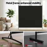 Artiss Room Divider Set of 2 Privacy Screen Fabric Room Separator Partition 175x180cm Black - Image 6