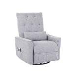 Artiss Electric Massage Recliner Chair with 270° Swivel & Heat, Grey - Image 2