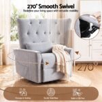 Artiss Electric Massage Recliner Chair with 270° Swivel & Heat, Grey - Image 5