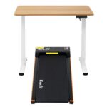 Artiss 100cm Standing Desk Treadmill Motorised Natural Wood - Image 4