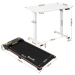 Artiss 100cm Standing Desk Treadmill Motorised Home Office White - Image 3