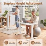 Artiss 100cm Standing Desk Treadmill Motorised Home Office White - Image 7