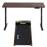 Artiss 140cm Standing Desk Treadmill Motorised Rustic Brown - Image 4