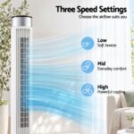 Devanti Tower Fan with Remote Control, 3 Speed 3 Mode 7.5h Timer, White - Image 3