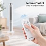 Devanti Tower Fan with Remote Control, 3 Speed 3 Mode 7.5h Timer, White - Image 6